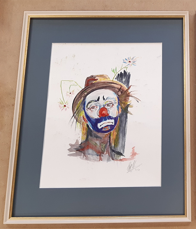 Burty - kunst en inlijsterij - inlijstwerk en passe-partouts Clown